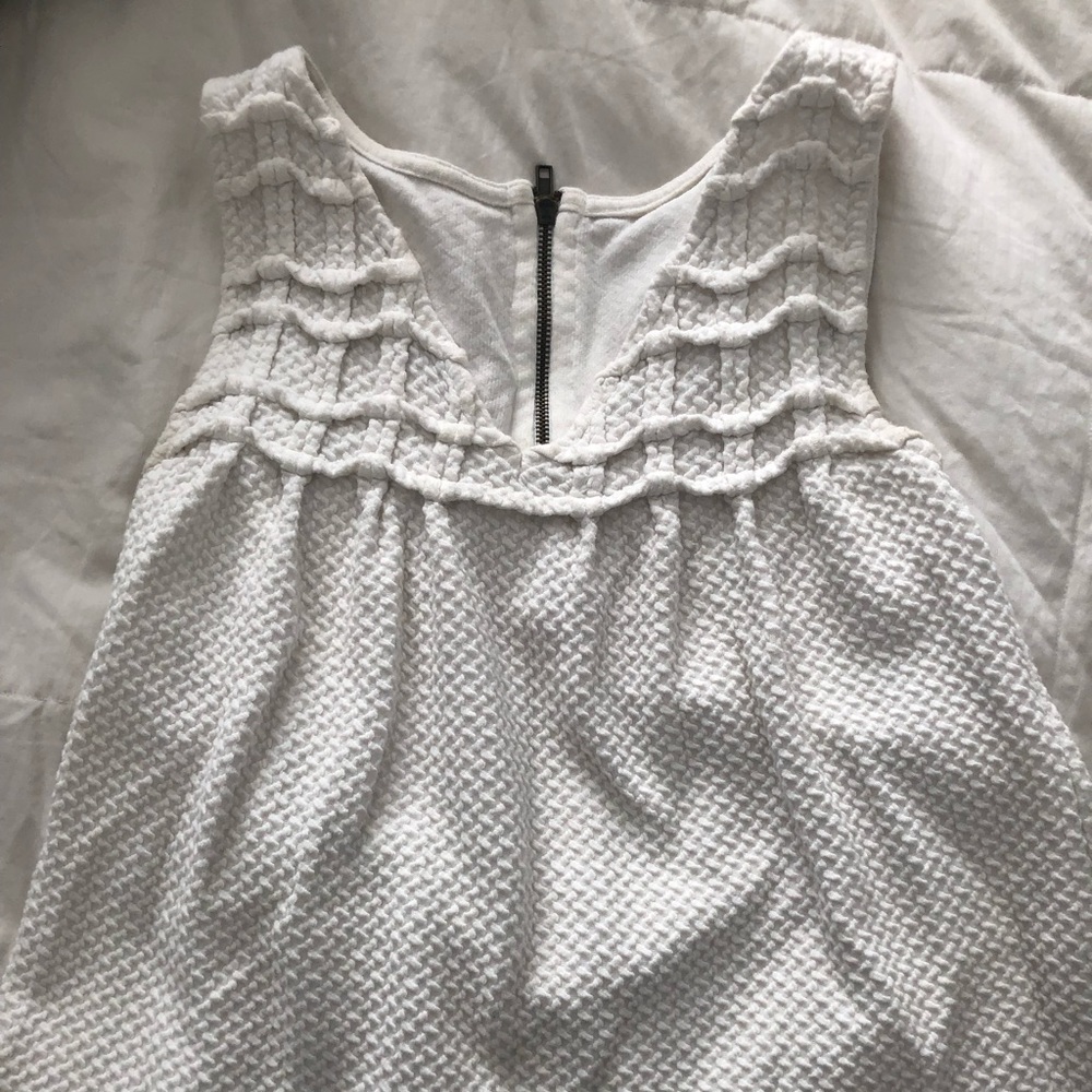 White Anthropologie top, cropped